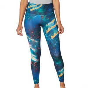 NWOT AGSTRACT Apparel Women's Blue Abstract Print Leggings Size M